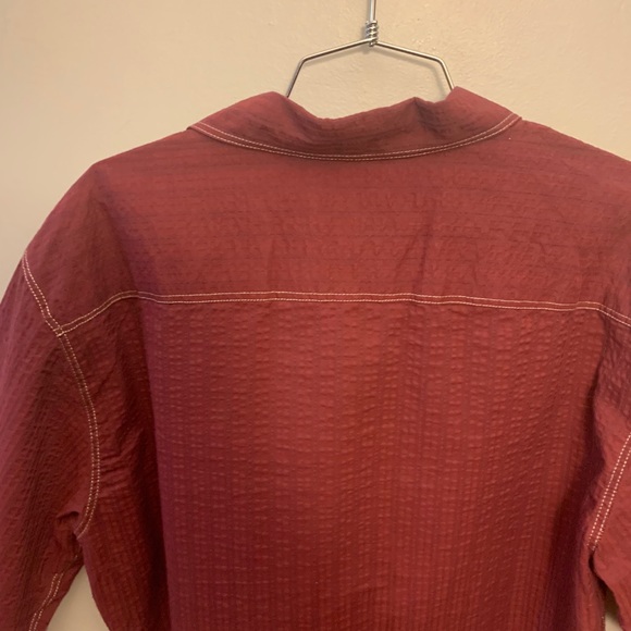 Burgundy button up shirt , XL - Picture 2 of 7